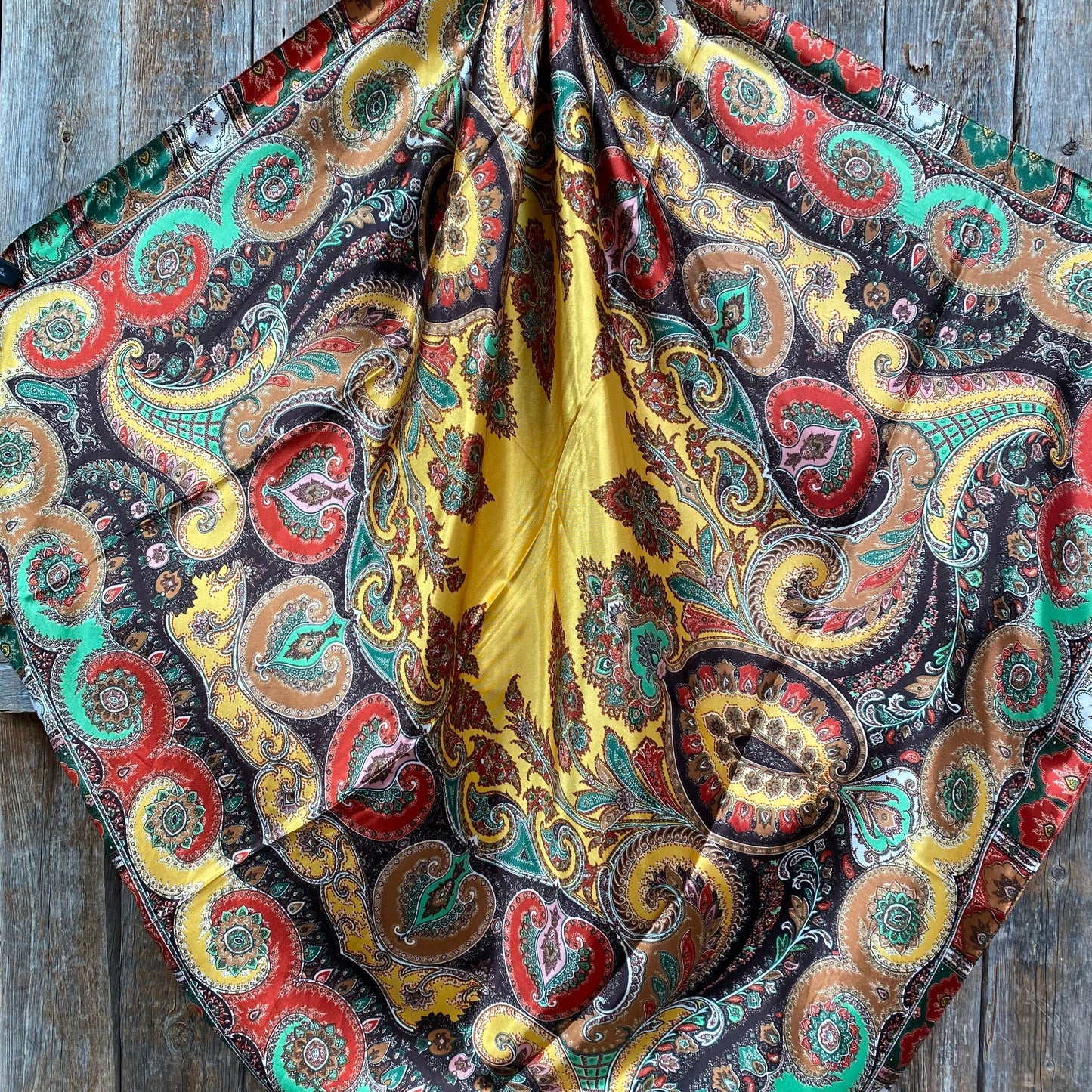35X35" Multi-Colored Paisley Wild Rag / Scarf WR908