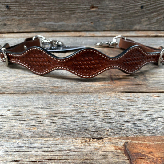 Medium Oil Basketweave Wither Strap #WSBM