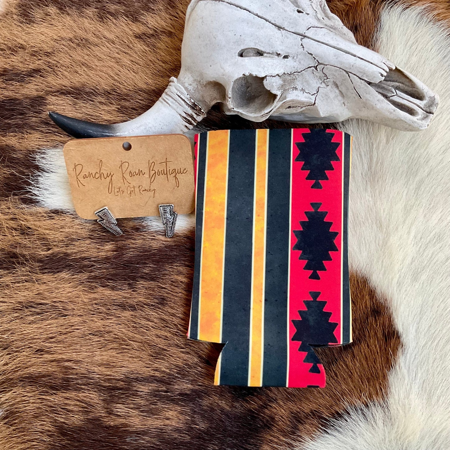 Western Aztec Slim Can Koozie