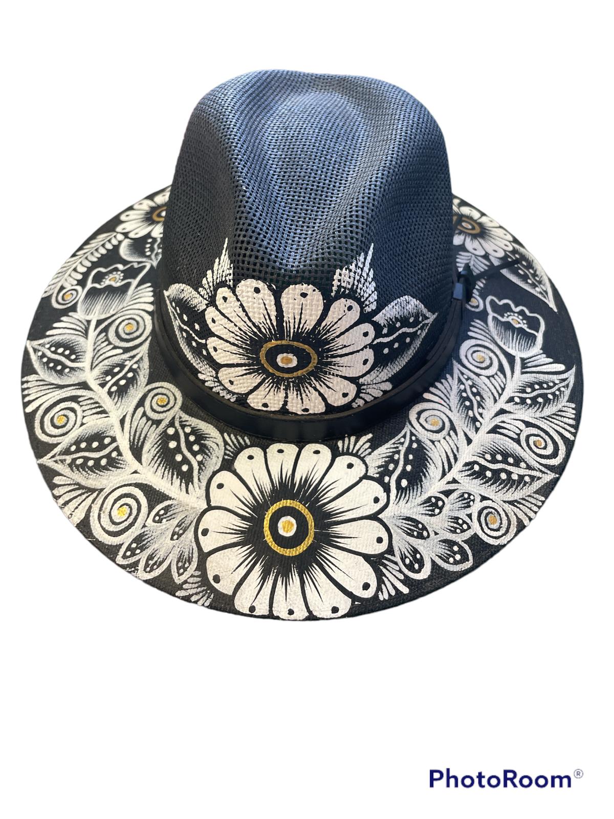 cowgirl hat handmade paint