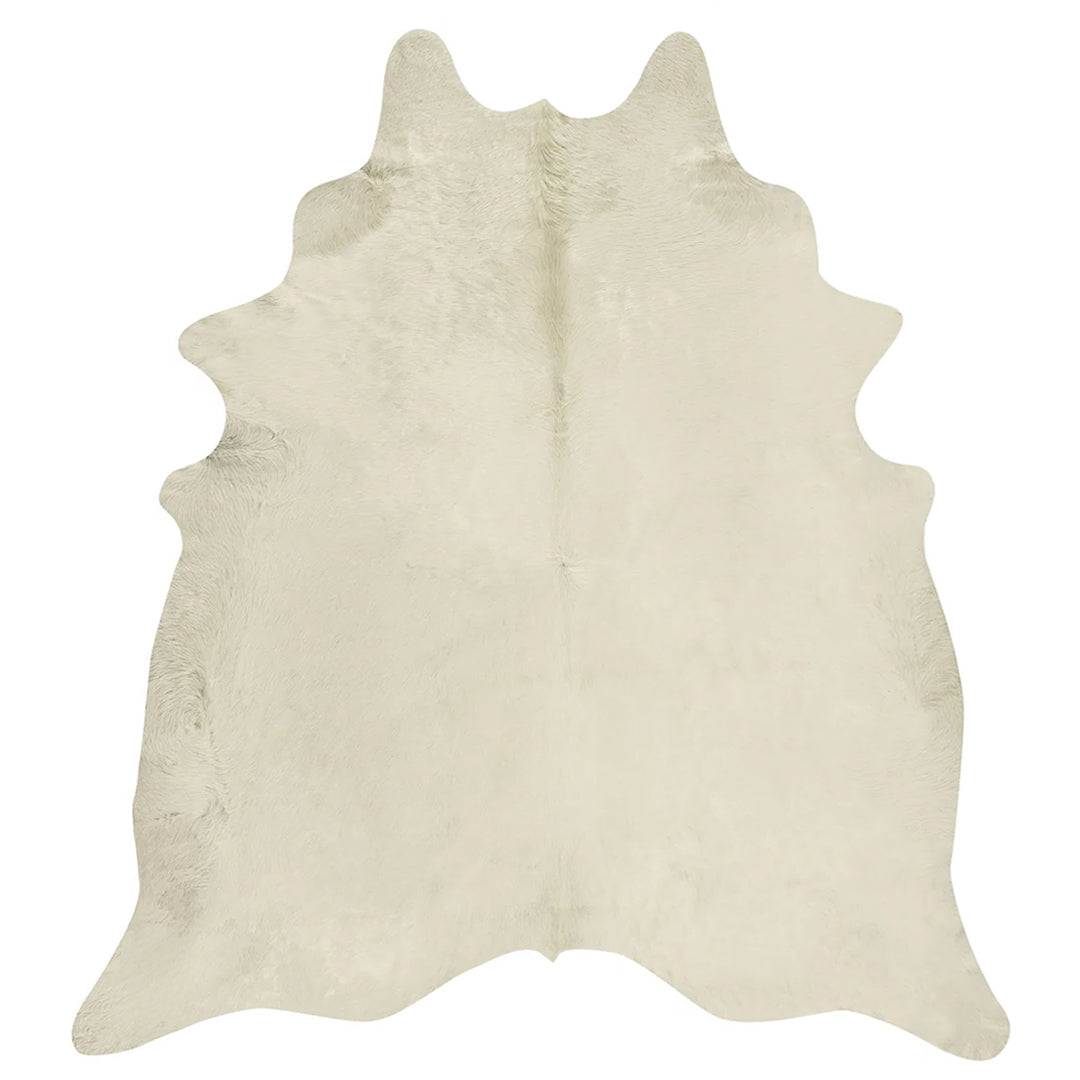 White Brazilian Cowhide Rug: XXL