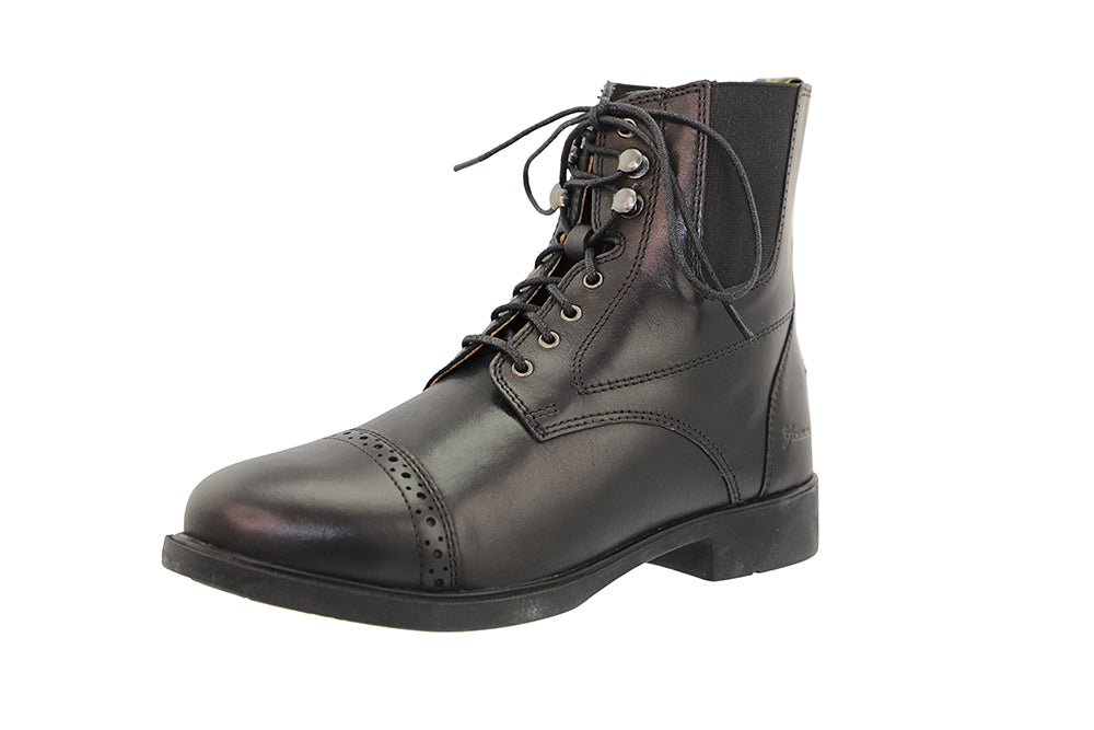 Lace-Up Synthetic Leather Paddock Boots