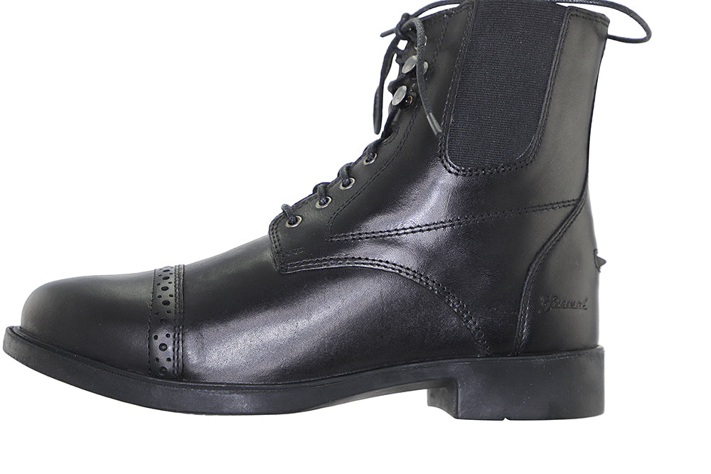 Lace-Up Synthetic Leather Paddock Boots