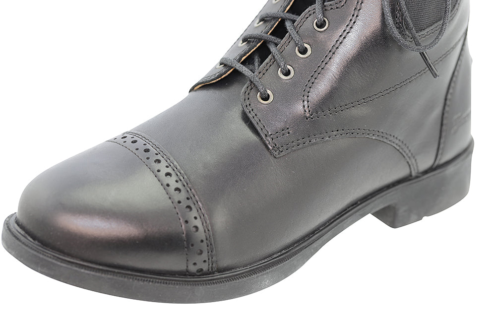 Lace-Up Synthetic Leather Paddock Boots