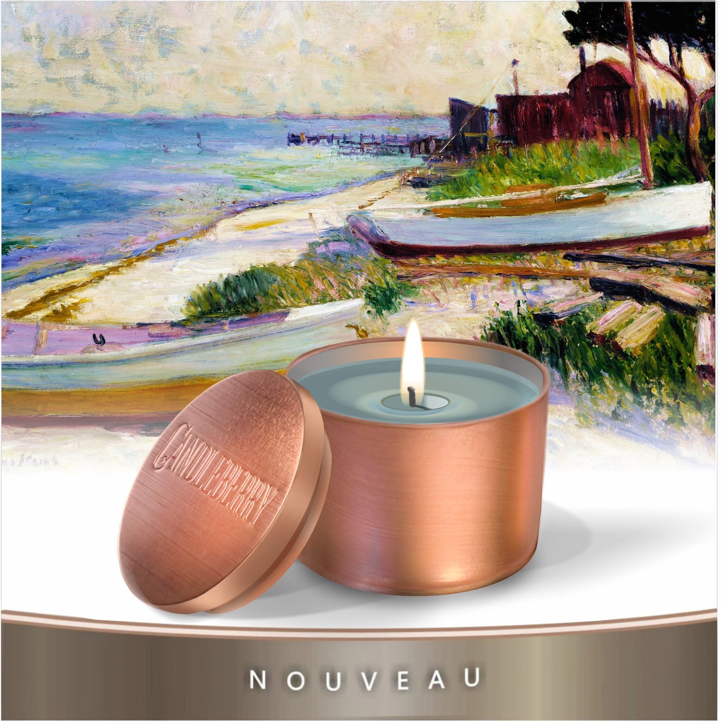 NOUVEAU™ - Smoldering Vanilla Teakwood™, Travel Tin Candle (Collective)