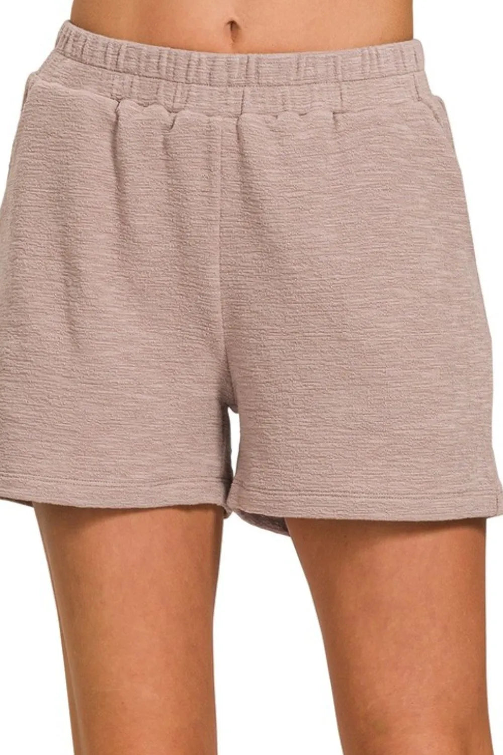 Zenana Plus Size Cotton Slub Shorts with Pockets – Lightweight Casual Wear