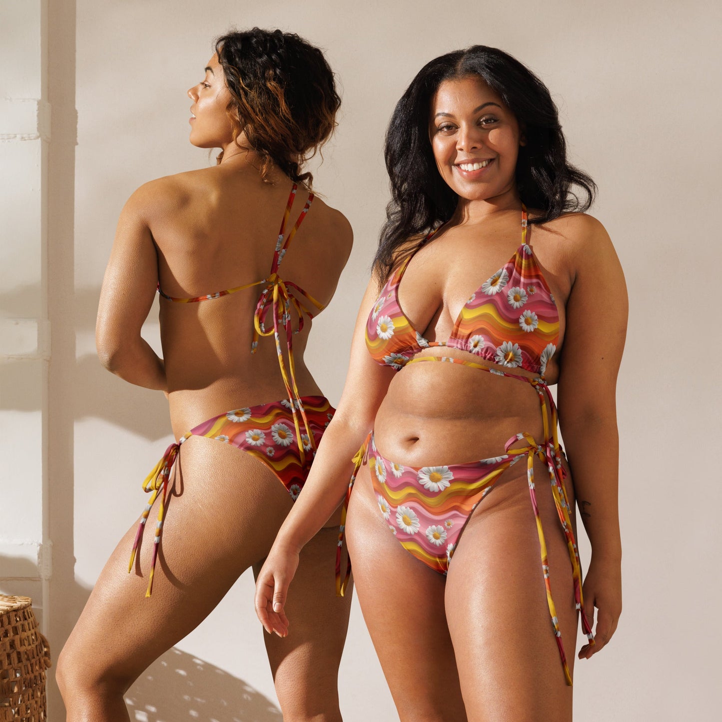 Yeehaw Groovy Floral String Bikini