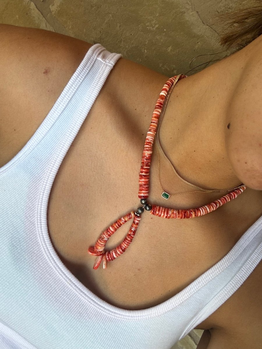 Anton Spiny Oyster Lasso Necklace