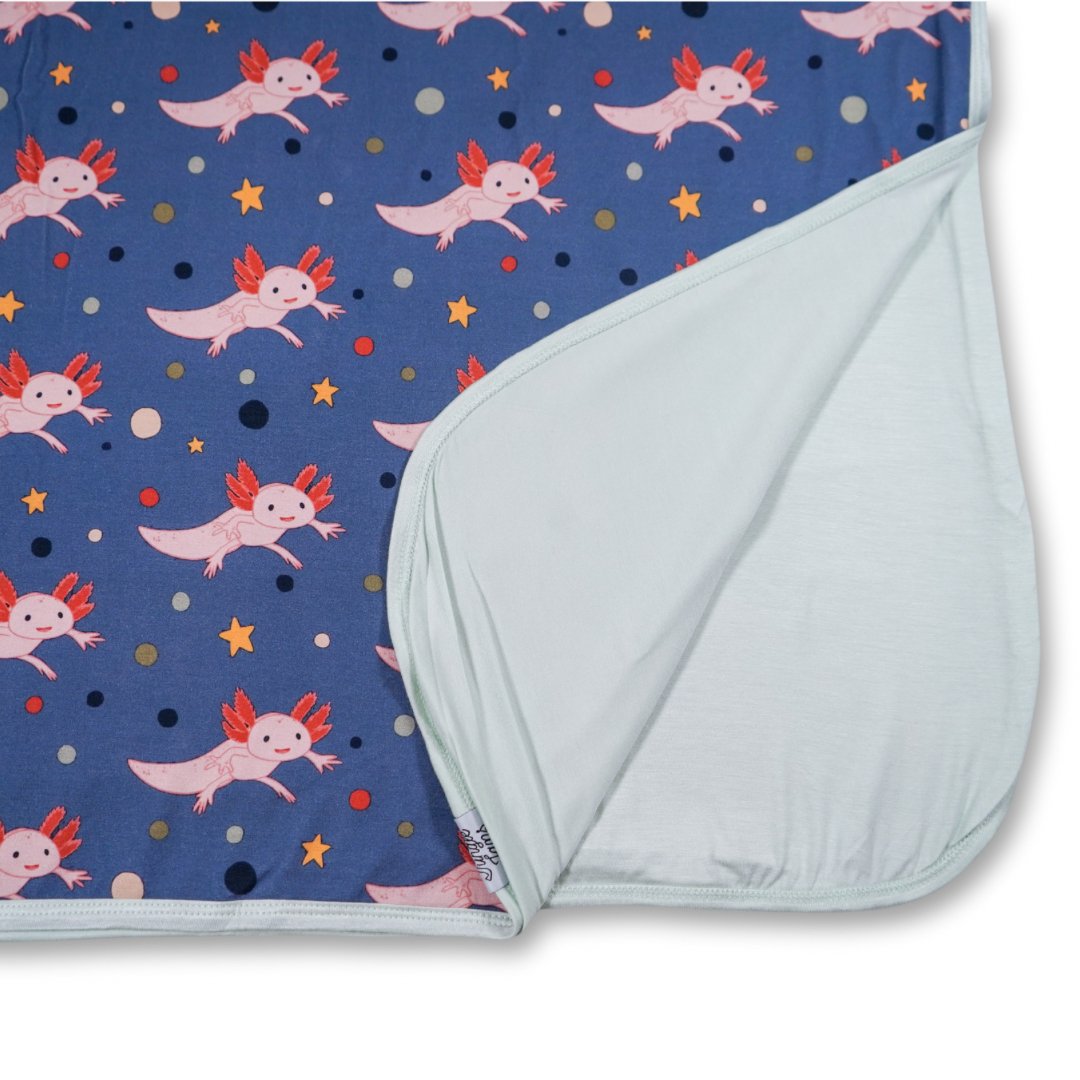 Axolotl Reversible Double Layer Bamboo Blanket