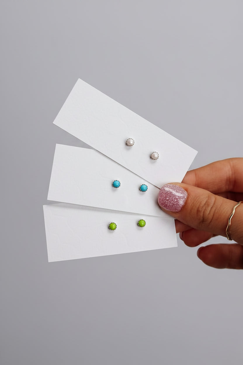Bainville Green Gaspeite Studs