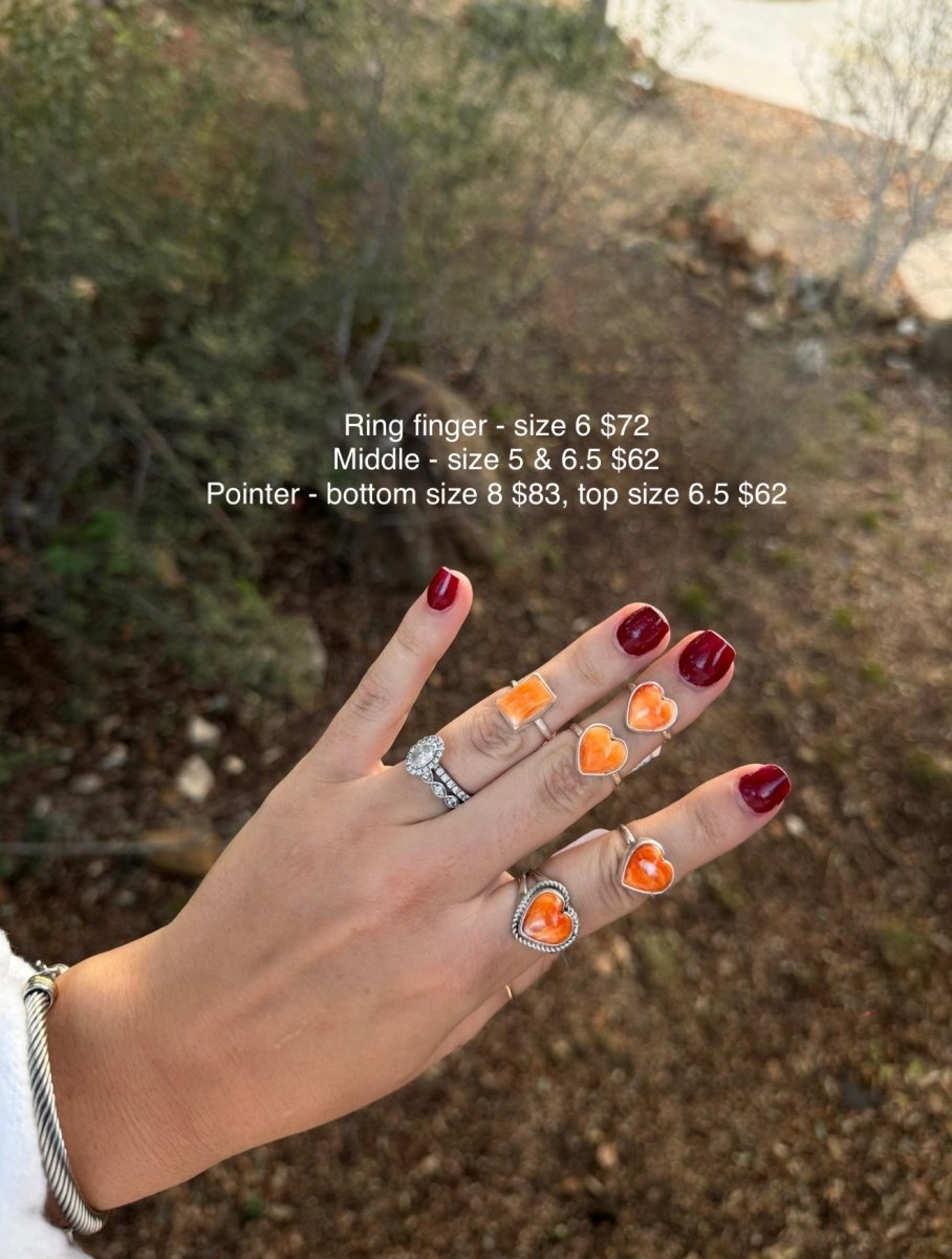 Baxter Orange Spiny Rings