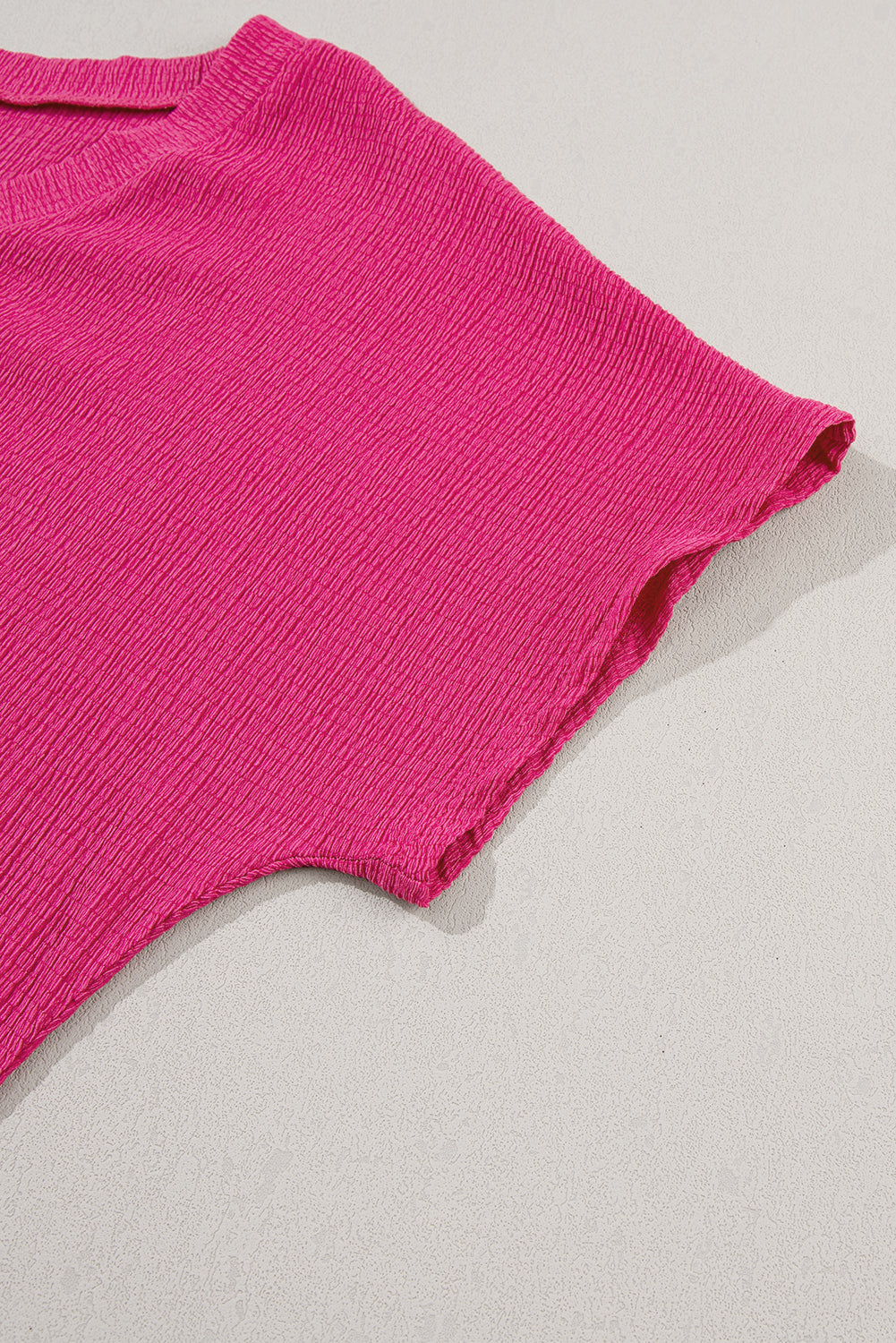 Crinkled V Neck Tee