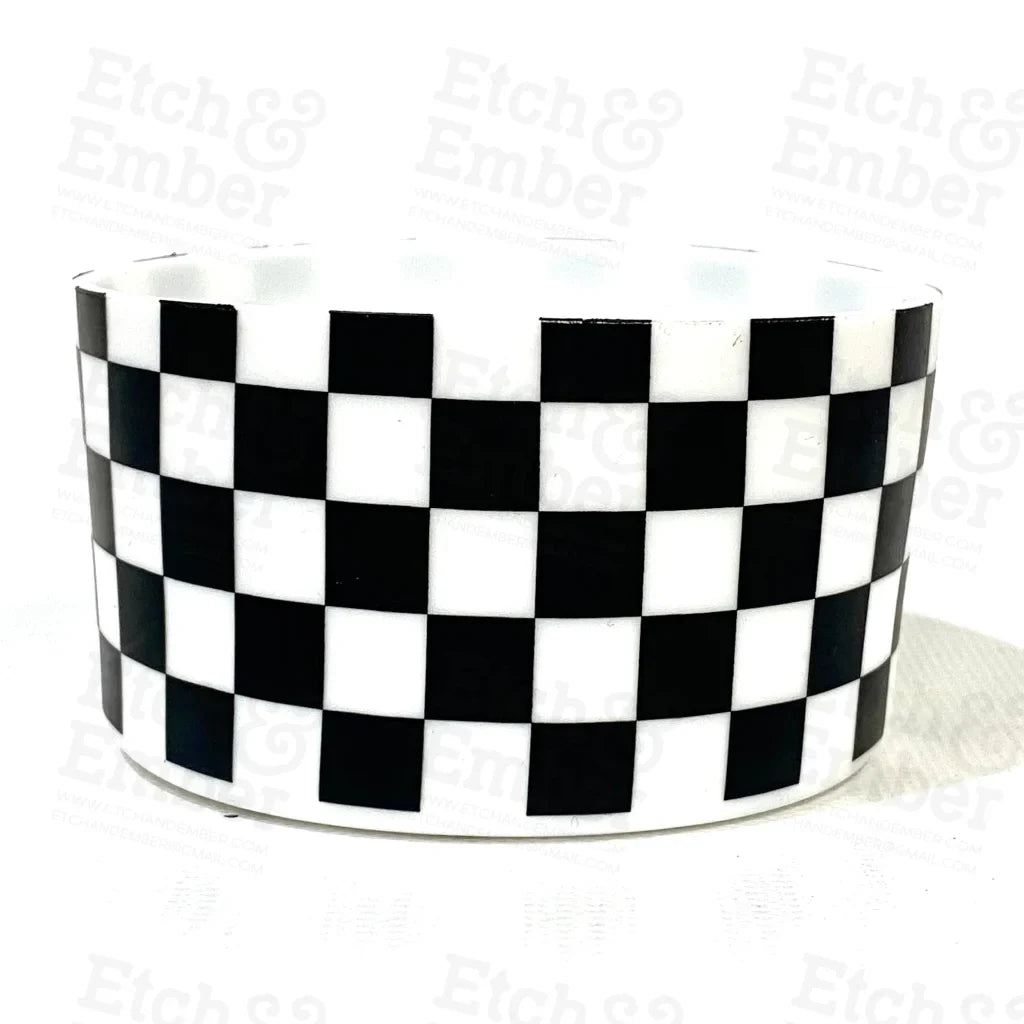 Black & White Checkers Tumbler Boot -fits 20-40oz