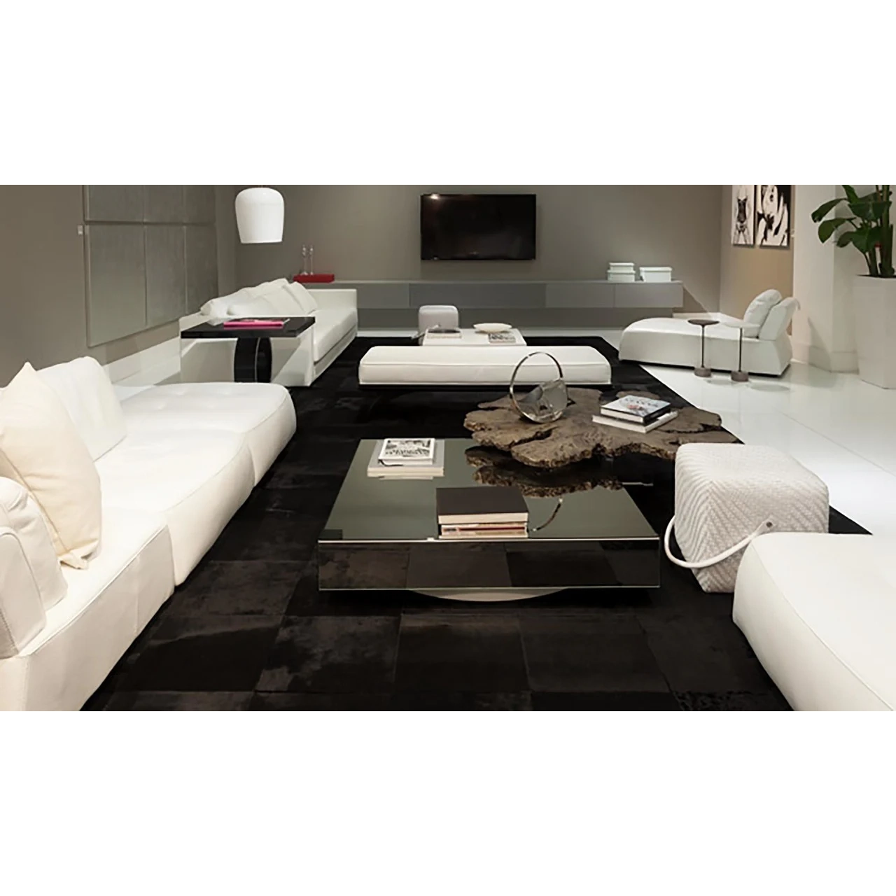 Rhodes Black Cowhide Rug
