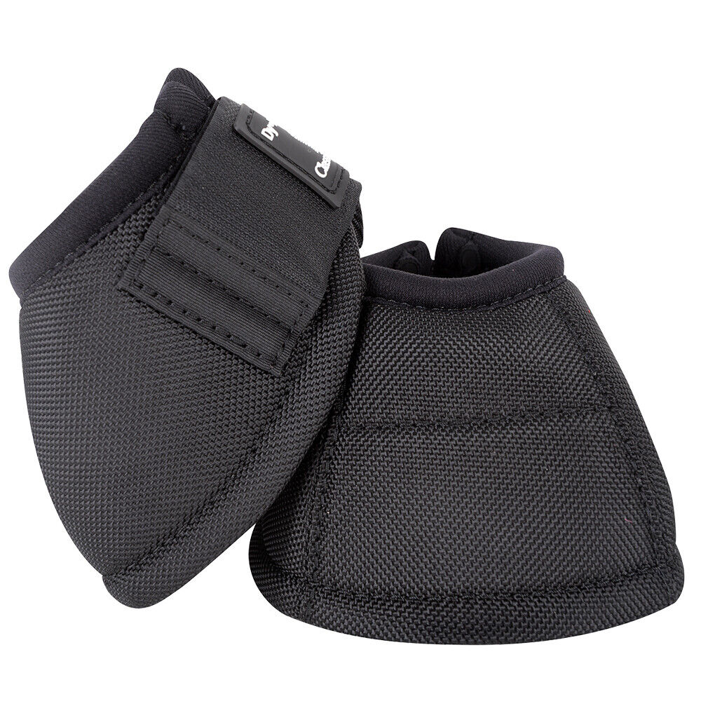 Black Classic Equine No Horse Turn Bell Boots Pair
