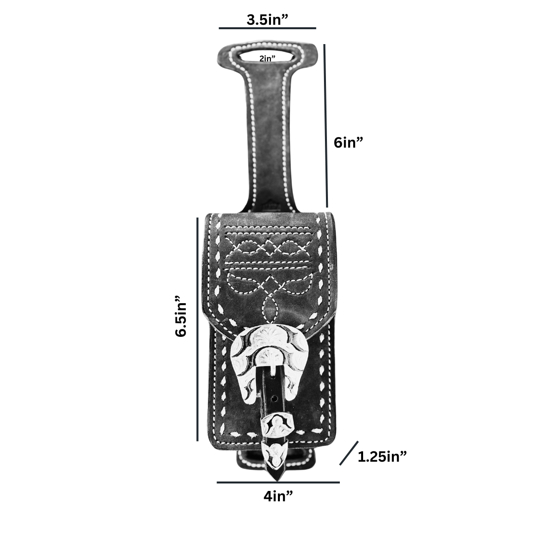 Cowboy Stitch Black Cinch Holder