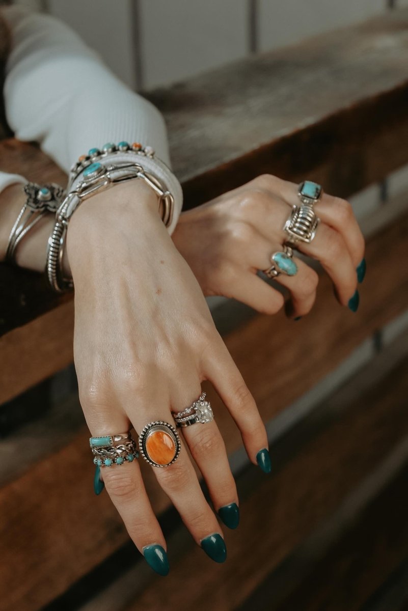 Borger Orange Spiny Ring
