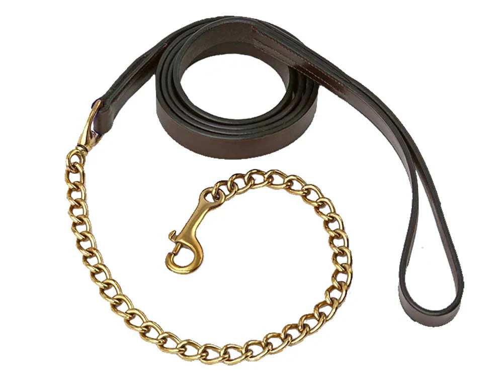 Leather Lead with Chain