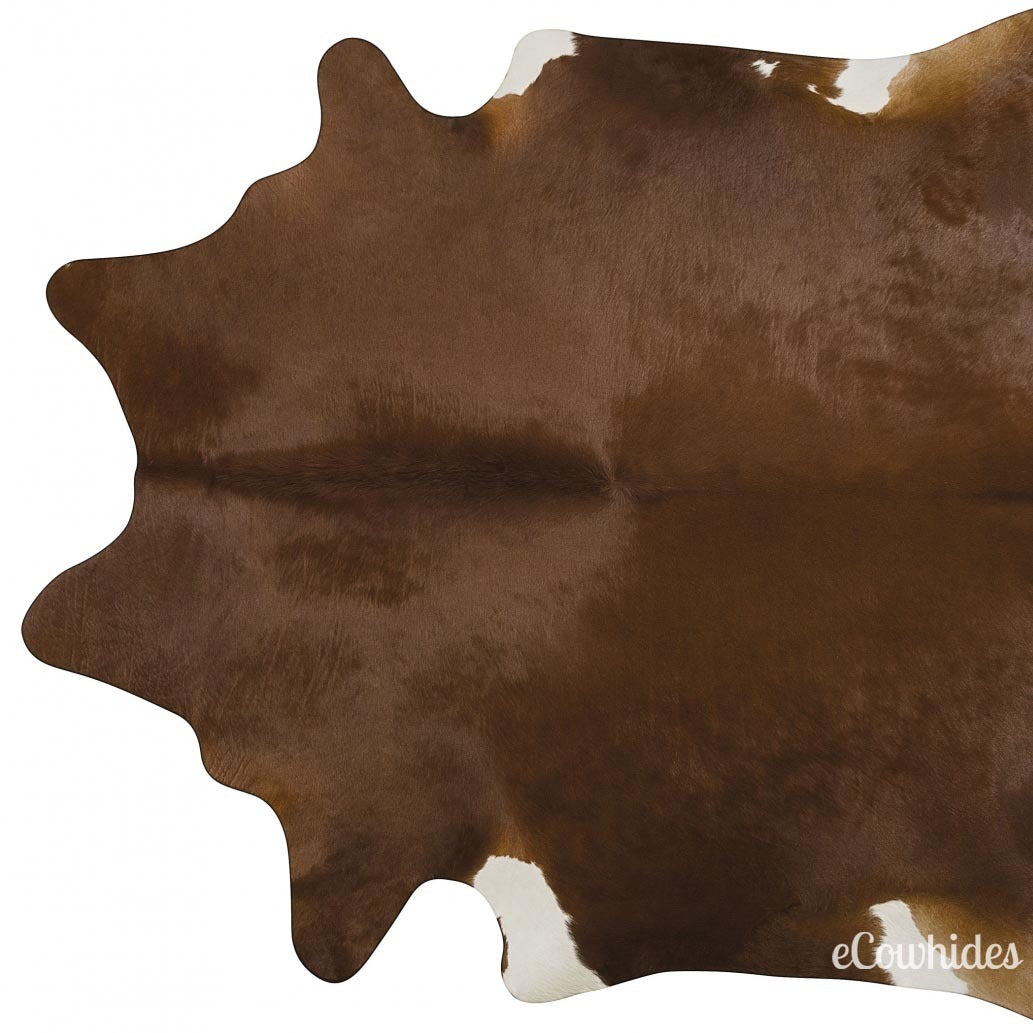 Solid Brown Cowhide Rug