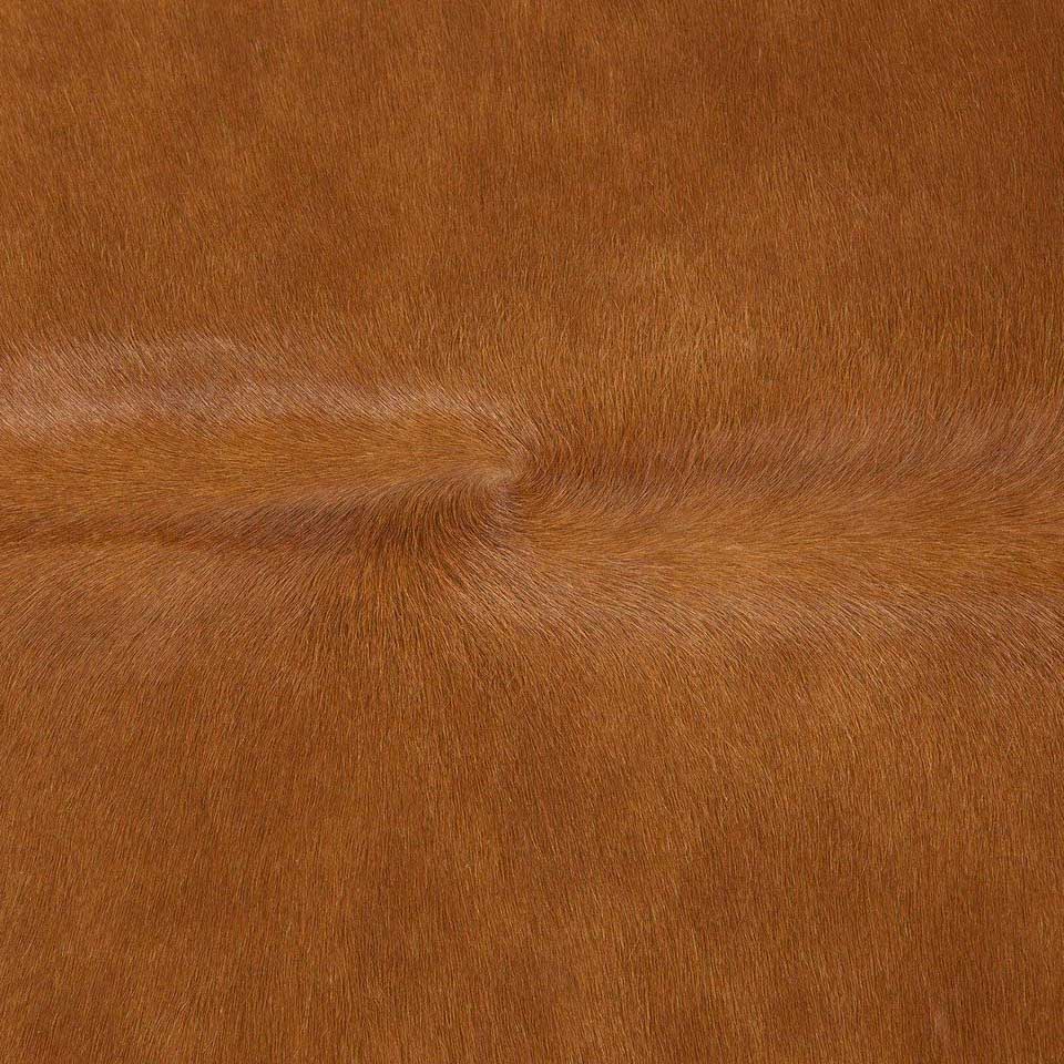 Solid Brown Cowhide Rug