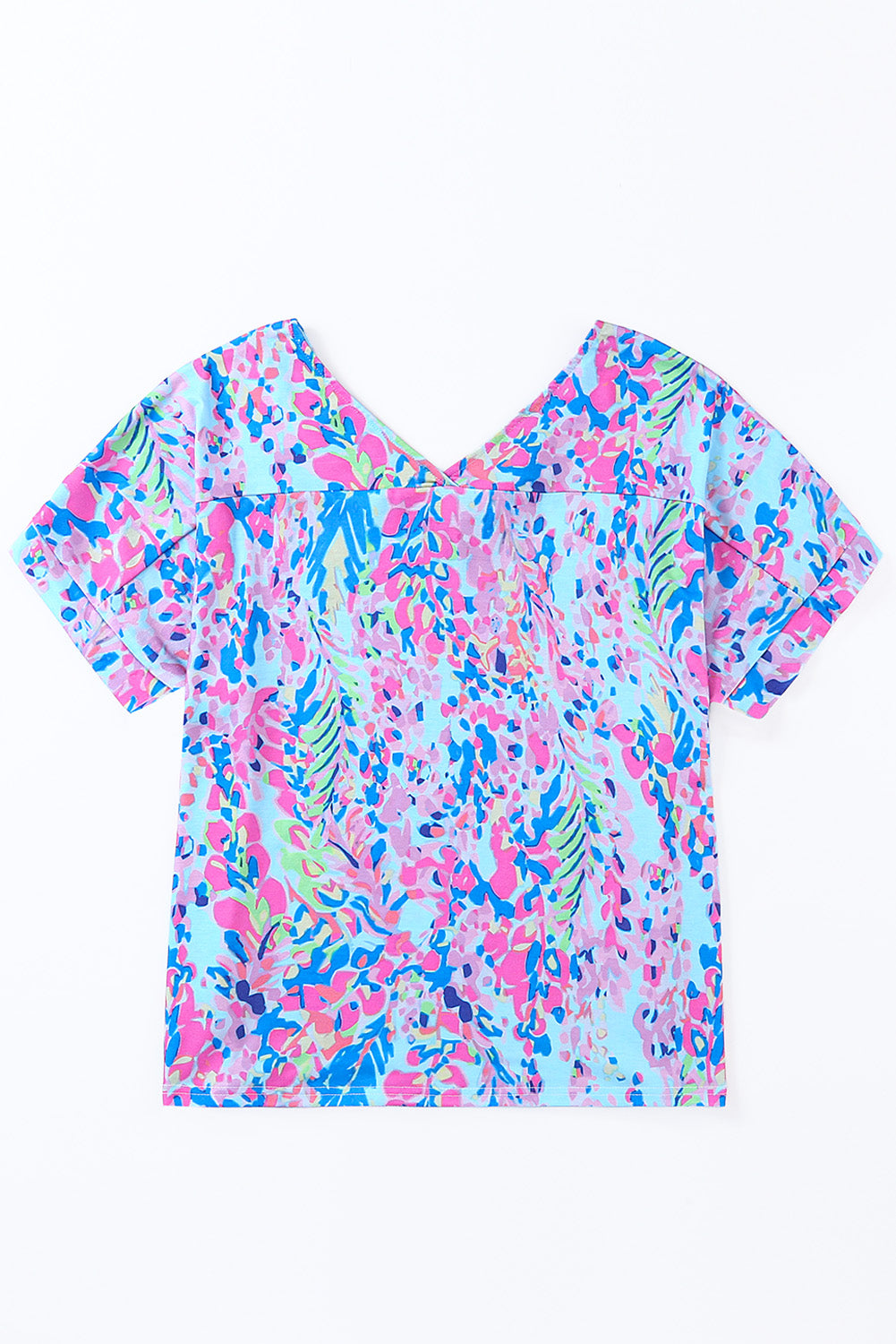 Watercolor Abstract Floral Print Tee