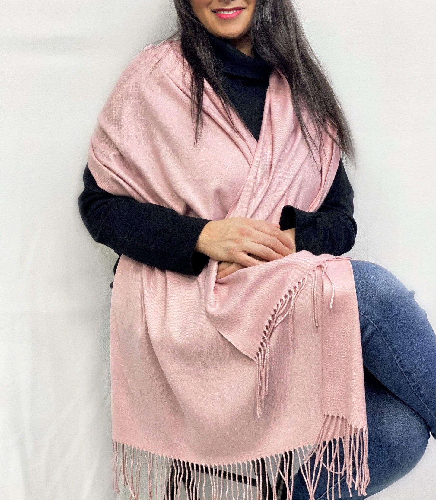 Ultra Soft Rose Cashmere Scarf / Wrap / Shawl / Cover  #CA7