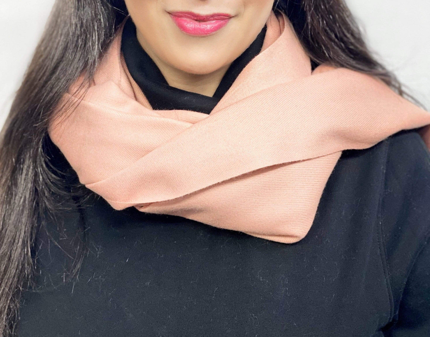 Ultra Soft Peach Cashmere Scarf / Wrap / Shawl / Cover  #CA9