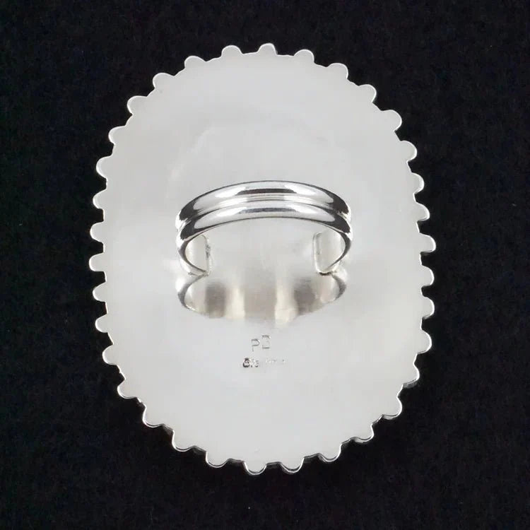 Turquoise & Sterling Cluster Ring by Philena Byjoe - Size 8