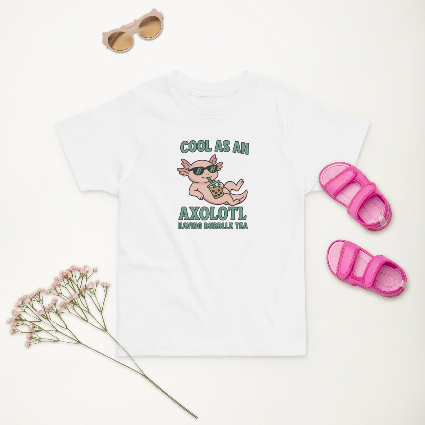 Cool As An Axolotl Drinking Bubble Tee Toddler's Tee
