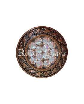 AB Copper 1.25" Disc European Crystal Concho