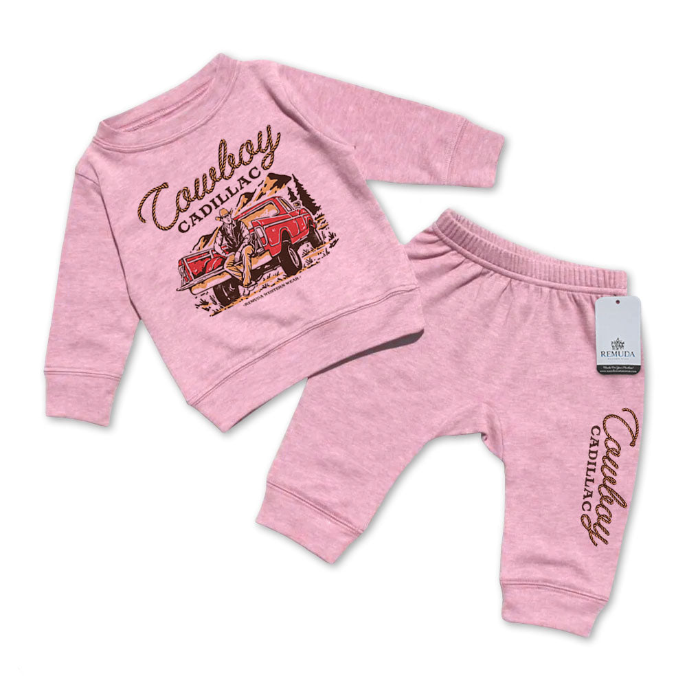 Cowboy Cadillac - Infant Western 2 Piece Sweatsuit
