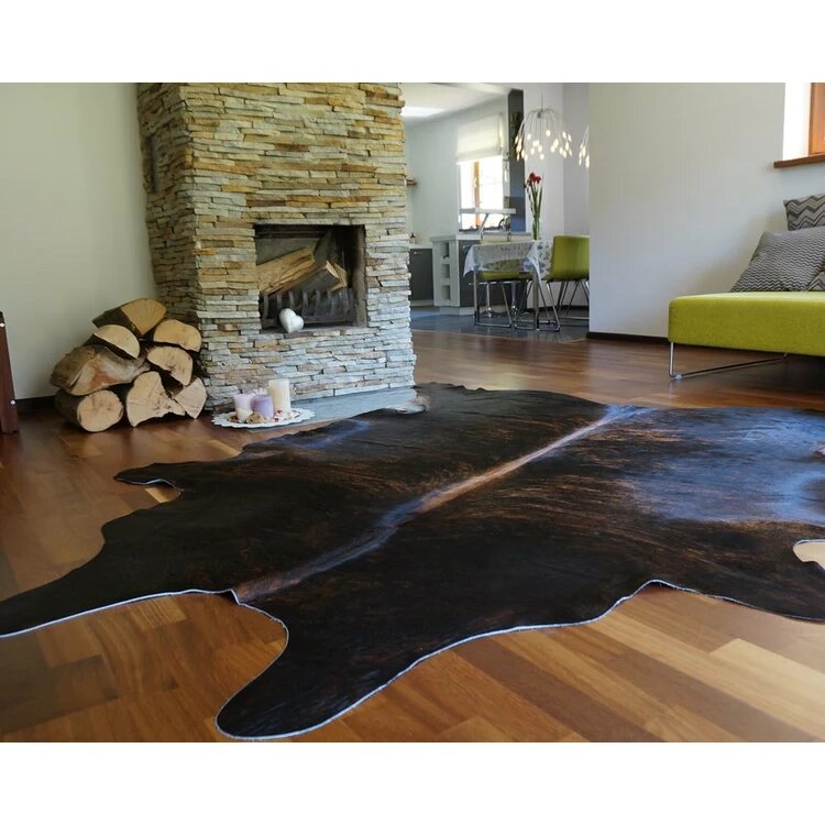 Dark Brindle Brazilian Cowhide Rug: XL