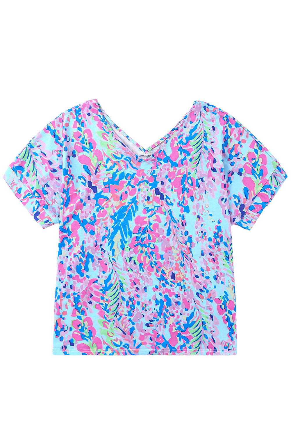 Watercolor Abstract Floral Print Tee