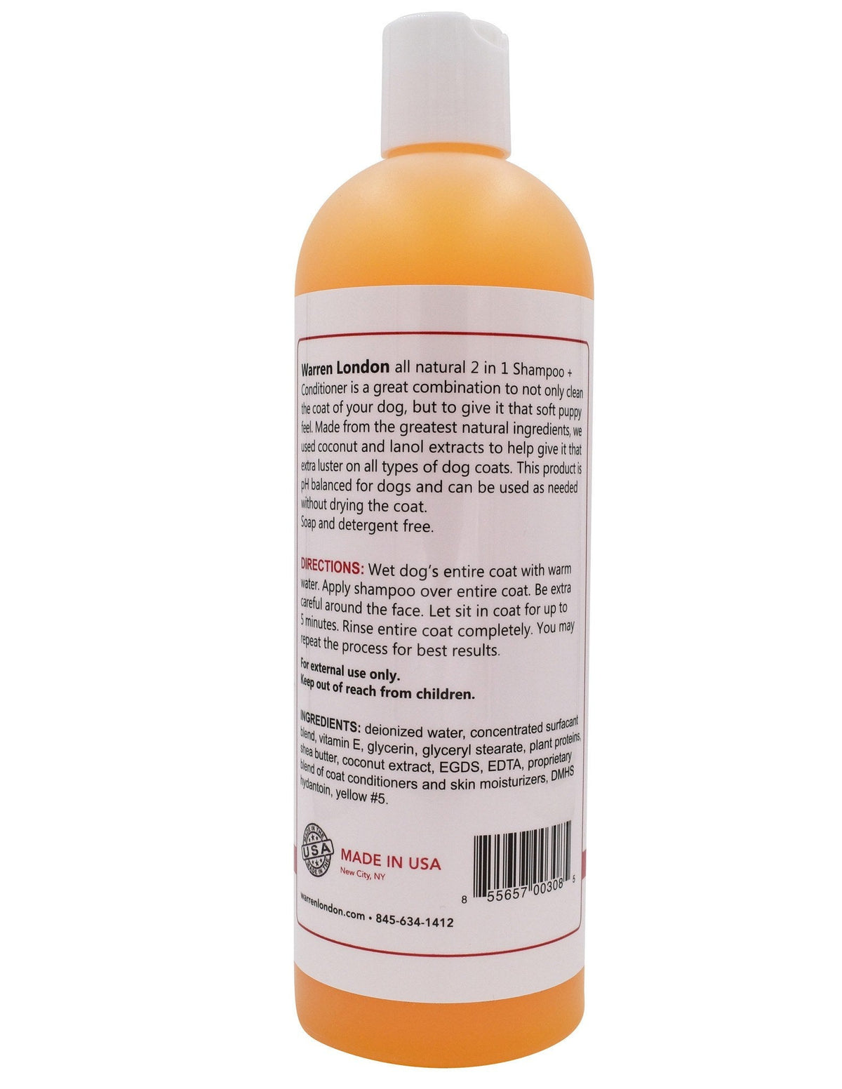 2-in-1 Dog Shampoo & Conditioner – Coconut, 17 oz
