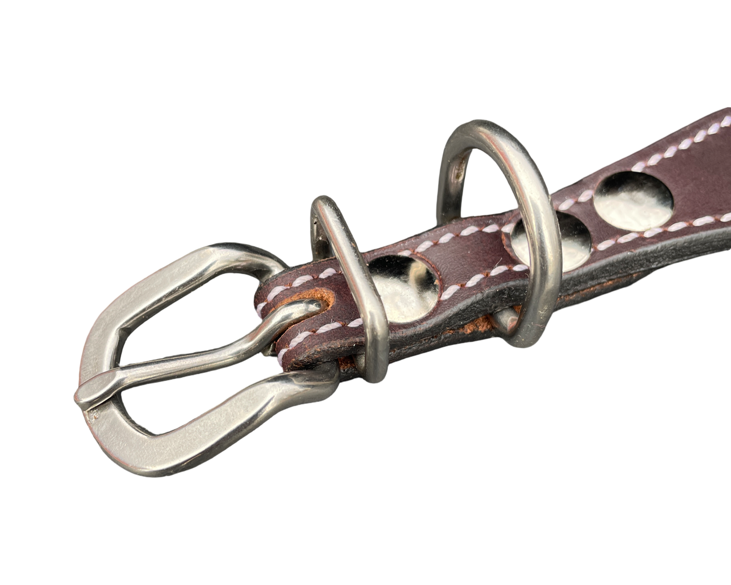 Epic Padded Leather Dog Collar with Beaded Design #H