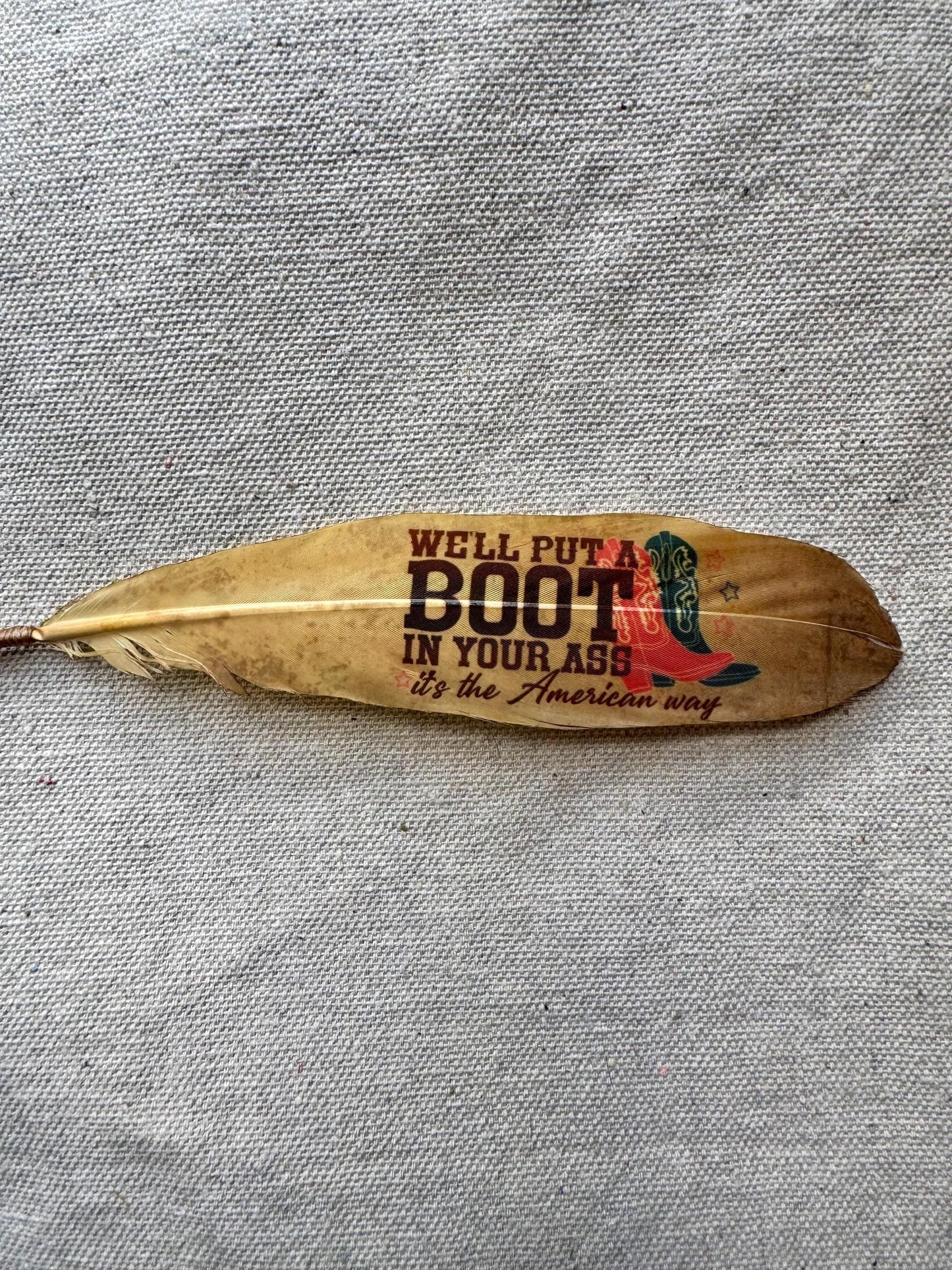 American Flag Western Hat Feather