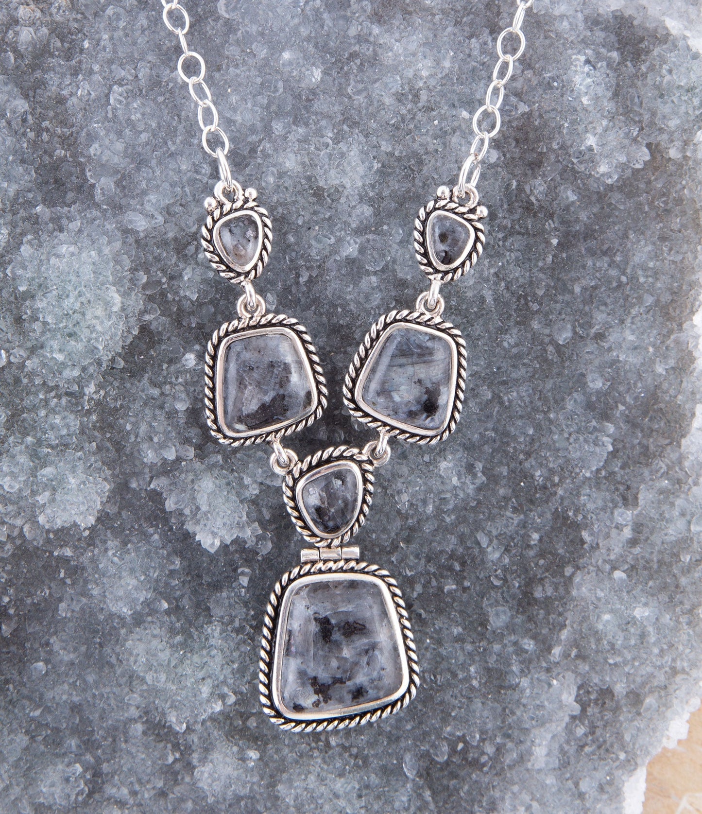 Earth and Sky Labradorite and Sterling Necklace