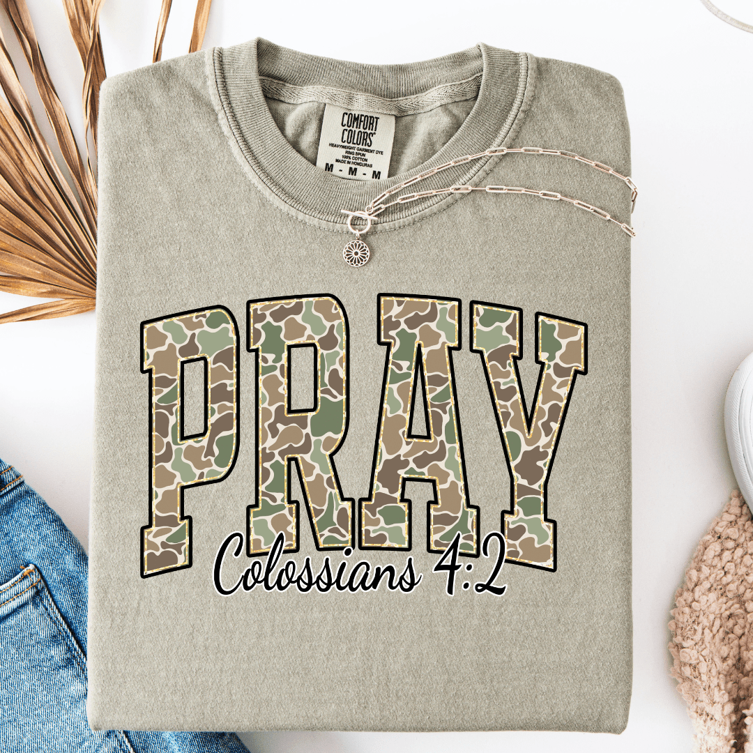 Camo Pray Graphic Tee