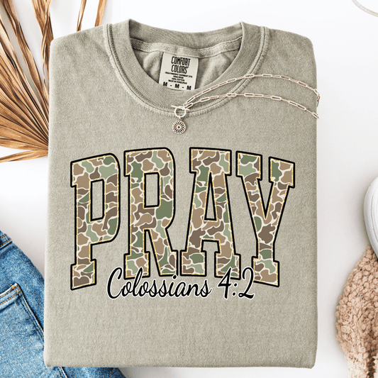 Camo Pray Graphic Tee