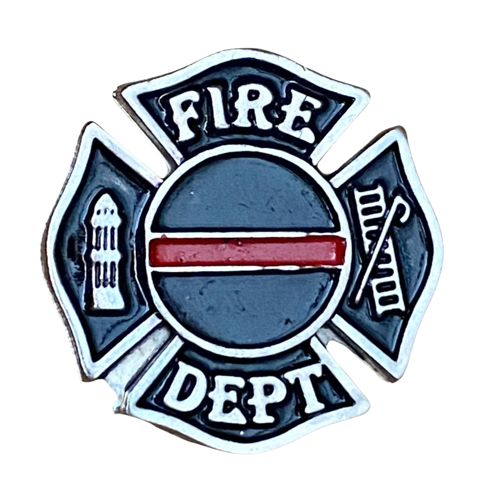 FIRE FIGHTER HEROES BLACK SHANTUNG STRAW