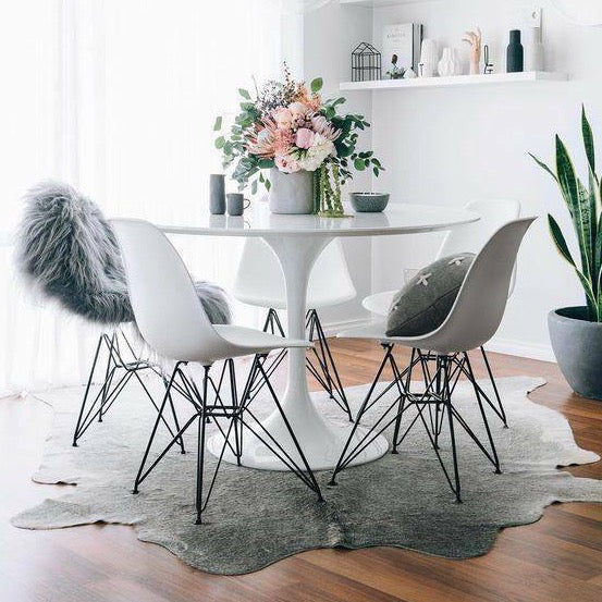 Grey Brazilian Cowhide Rug: LARGE