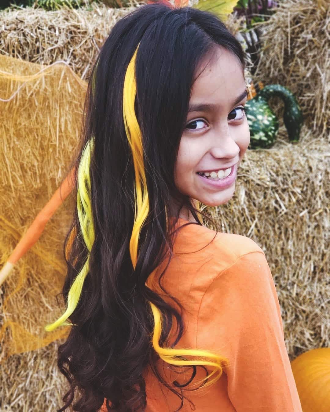 Candy Corn Curls 6 Pack Clip-in Hair Extensions