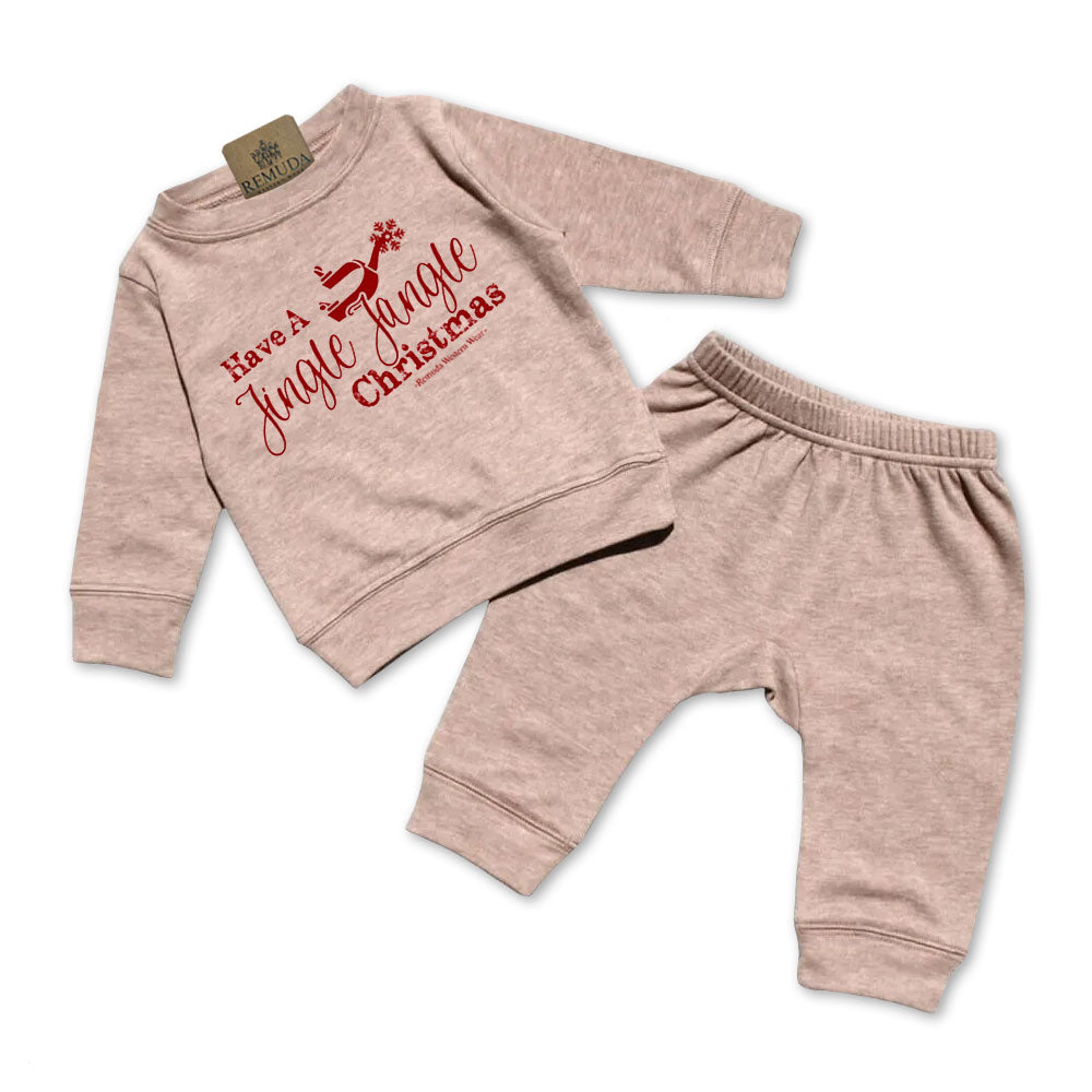 Have A Jingle Jangle Christmas - Infant Western Spur 2 Piece Sweatsuit