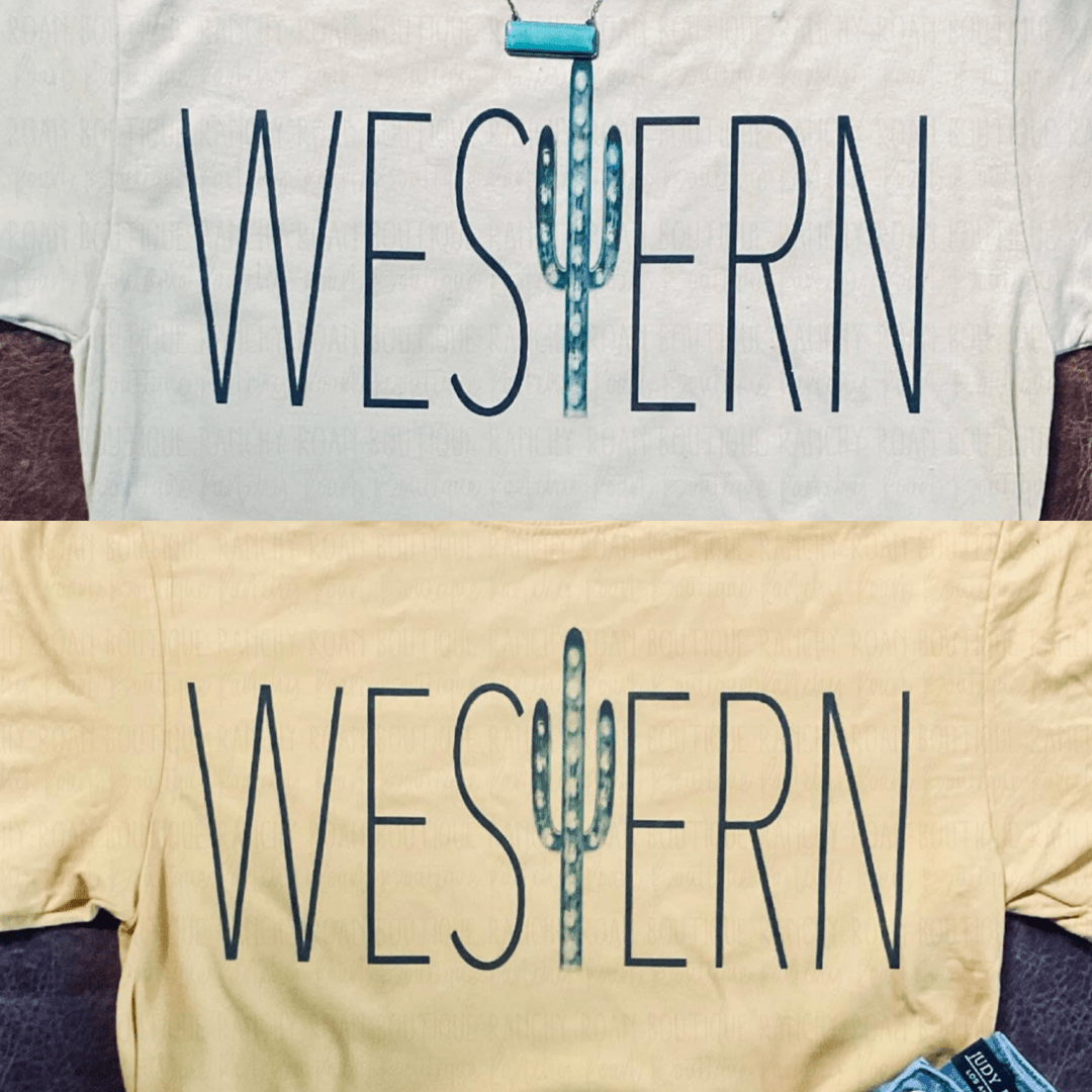 Western Cactus Mustard Tee