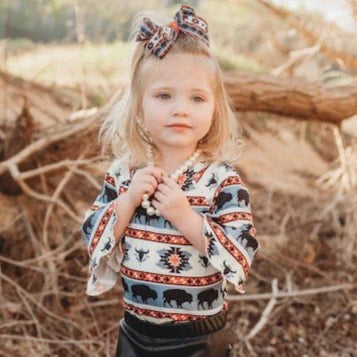 Shea Baby Bell Sleeve Buffalo Top