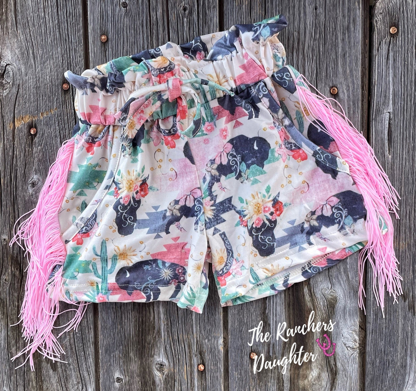 Shea Baby Wild Buffalo Fringe Shorts