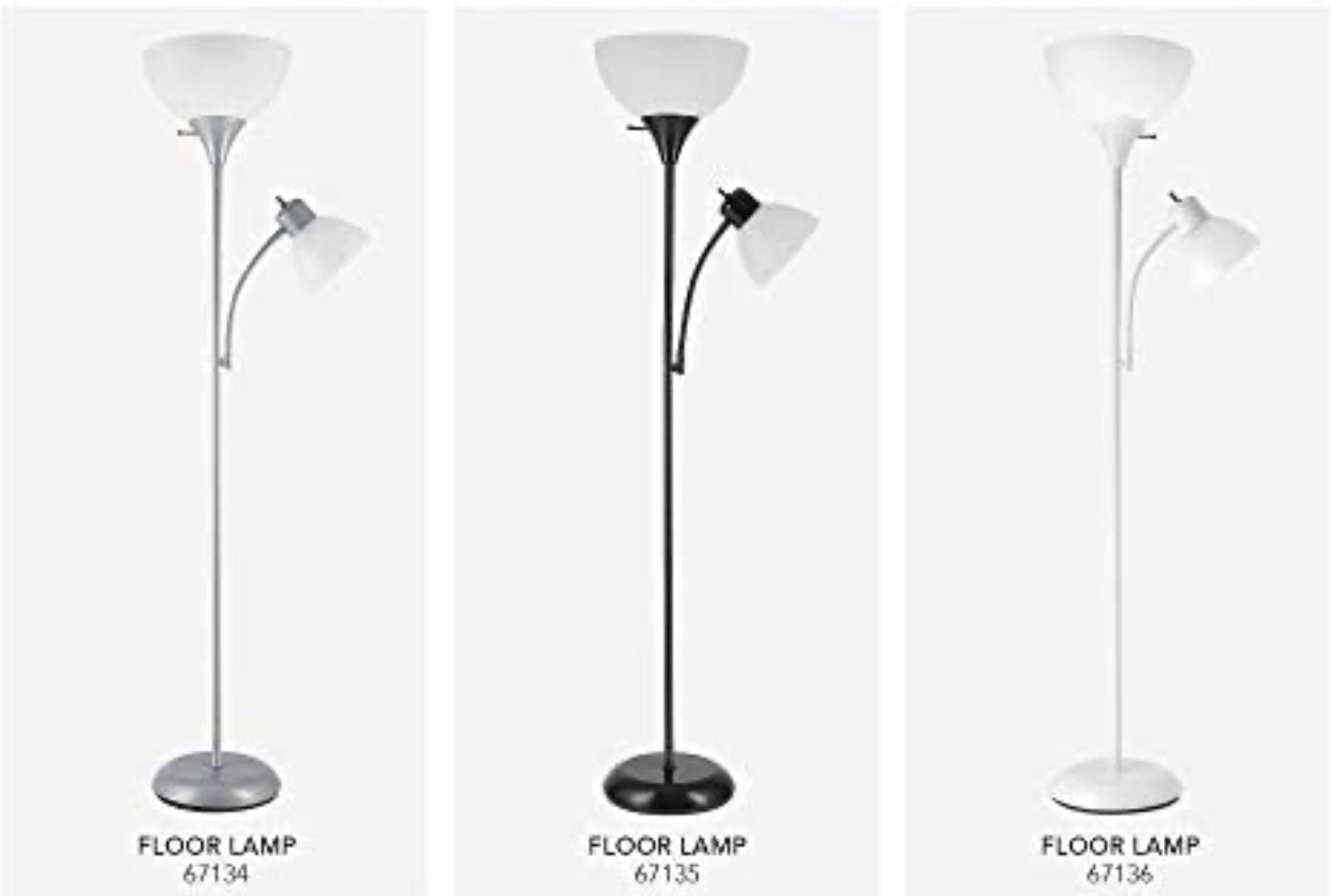 Torchiere Floor Lamp – High Brightness Torchiere Floor Lamp with 2 Reading Lights Lamps with Efficient LED