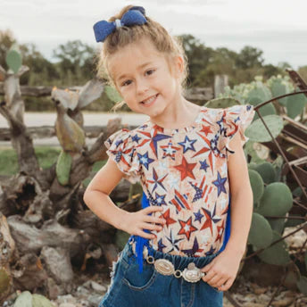Shea Baby Patriotic Fringe Top
