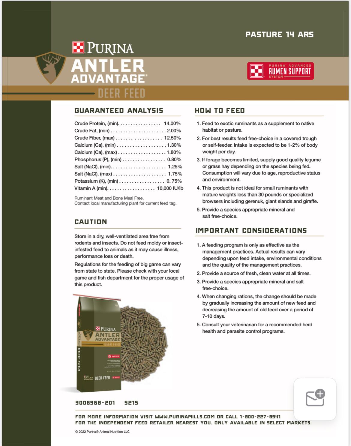 #### BULK 3/8 CUBE 14% ANTLER ADV ARS