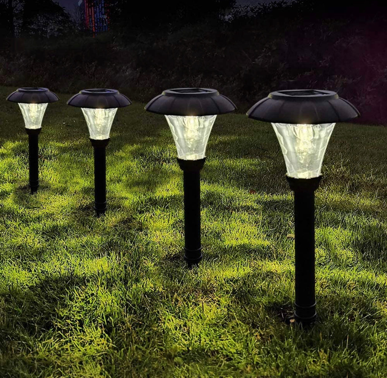 SmartYard Solar Pathway LED Lights -12 Pack (Warm White)